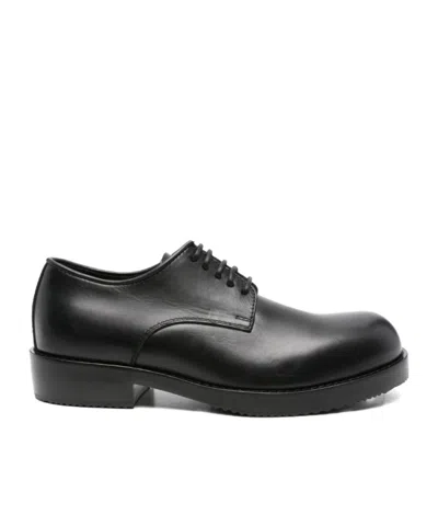 Dries Van Noten Leather Derby Shoes In Black