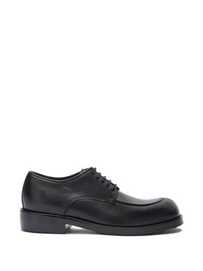 Dries Van Noten Leather Derby Shoes In Black