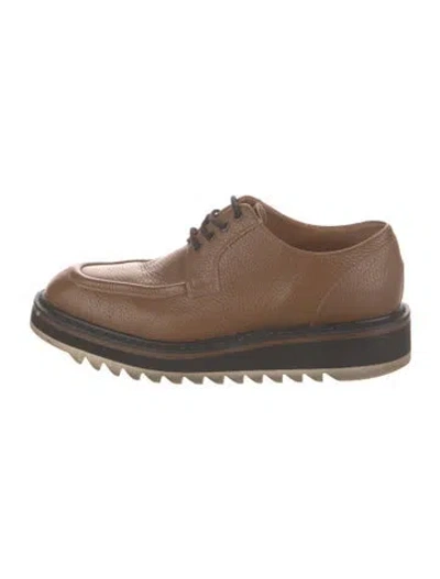 Pre-owned Dries Van Noten Leather Derby Shoes In Brown