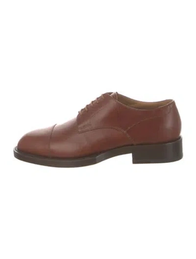 Pre-owned Dries Van Noten Leather Derby Shoes In Brown