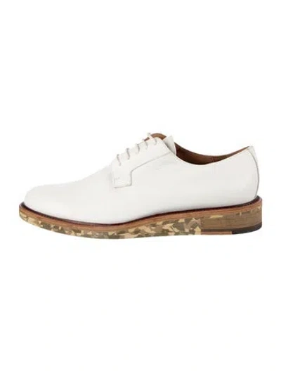 Pre-owned Dries Van Noten Leather Derby Shoes In White