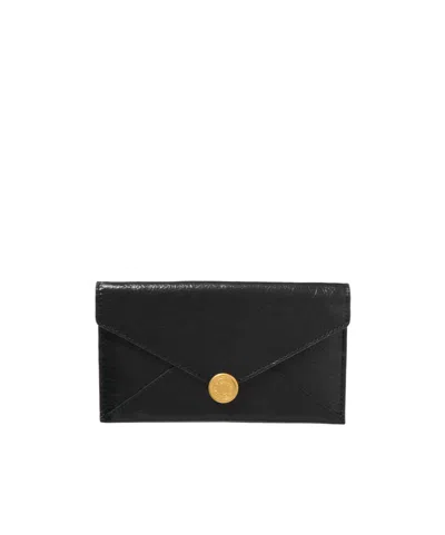 Dries Van Noten Leather Envelope Wallet In Black