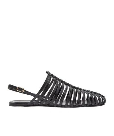 Dries Van Noten Leather Flat Shoes In Animal Print