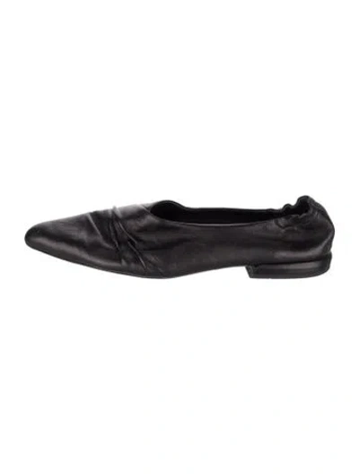 Pre-owned Dries Van Noten Leather Flats In Black