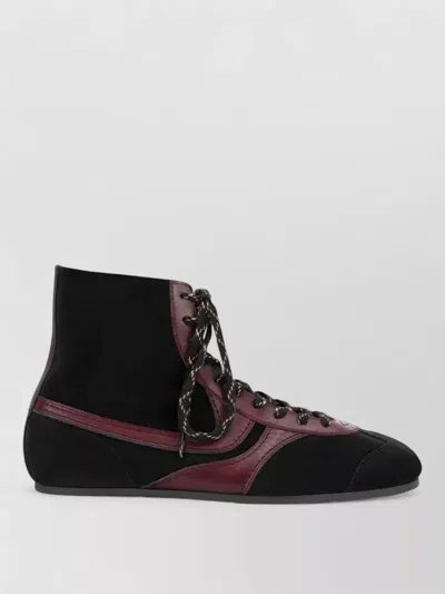 Dries Van Noten Leather High-top Sneakers In Multi