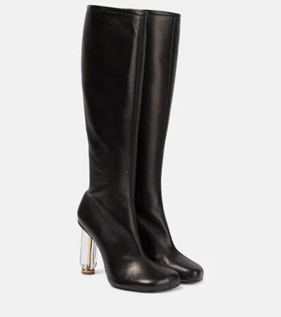 Dries Van Noten Leather Knee-high Boots In Black