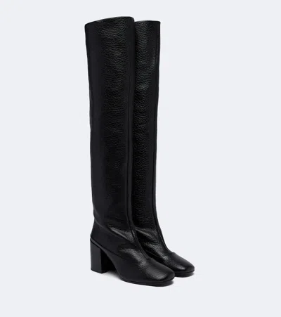 Dries Van Noten Leather Knee-high Boots In Black
