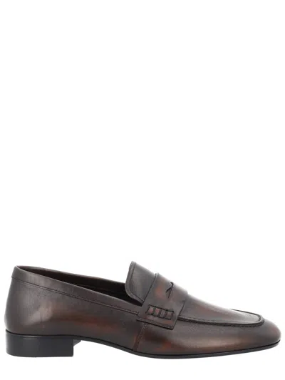 Dries Van Noten Leather Loafer In Brown