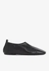 Dries Van Noten Soft Black Leather Loafers With Squared Toe In Black