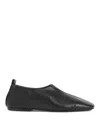 Dries Van Noten Soft Black Leather Loafers With Squared Toe In Black