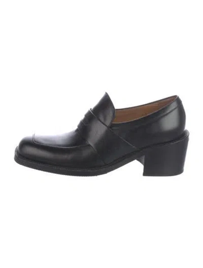 Pre-owned Dries Van Noten Leather Loafers In Black