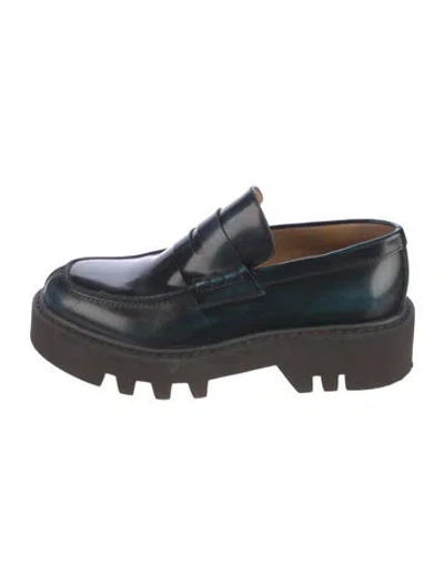 Pre-owned Dries Van Noten Leather Loafers In Black