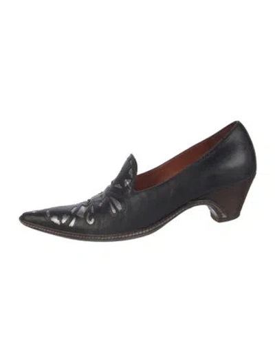 Pre-owned Dries Van Noten Leather Loafers In Black