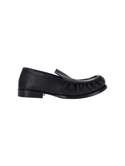 Dries Van Noten Leather Loafers In Black