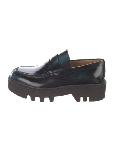 Pre-owned Dries Van Noten Leather Loafers In Black
