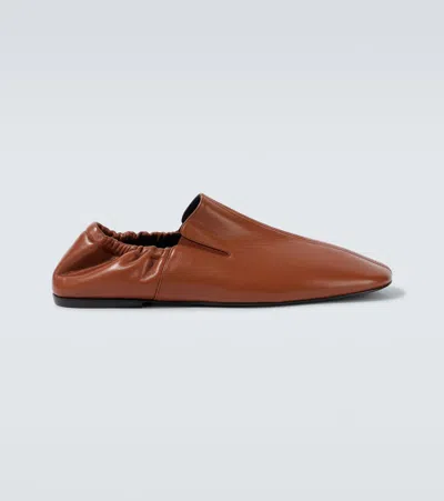 Dries Van Noten Leather Loafers In Brown