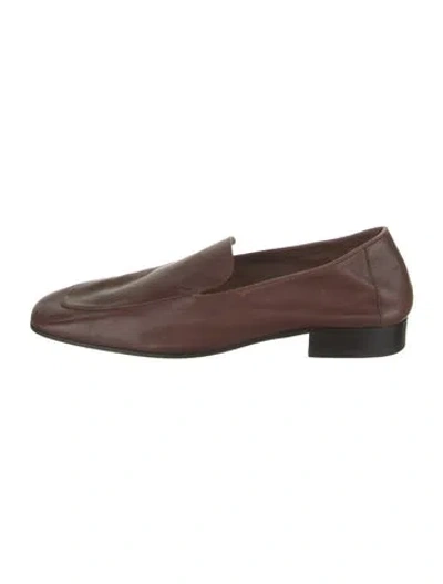 Pre-owned Dries Van Noten Leather Loafers In Brown