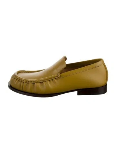 Pre-owned Dries Van Noten Leather Loafers In Gold