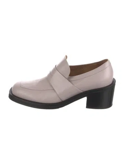 Pre-owned Dries Van Noten Leather Loafers In Purple