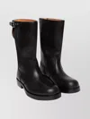Dries Van Noten Leather Mid-calf Biker Boots In Black