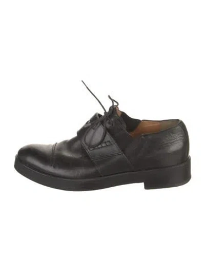 Pre-owned Dries Van Noten Leather Monk Straps In Black