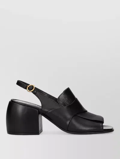 Dries Van Noten Leather Mules In Black