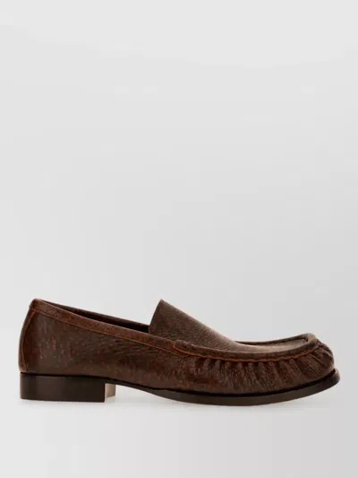 Dries Van Noten Leather Mules In Brown