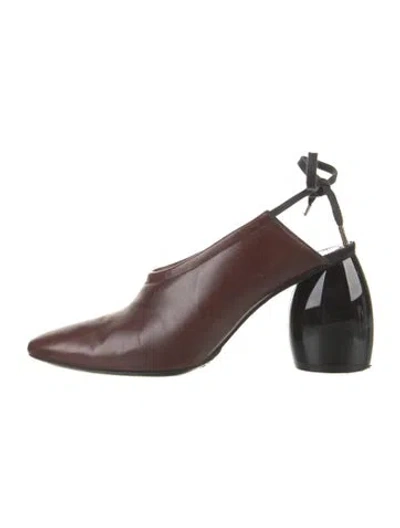 Pre-owned Dries Van Noten Leather Mules In Brown