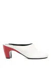 Dries Van Noten Leather Mules In White