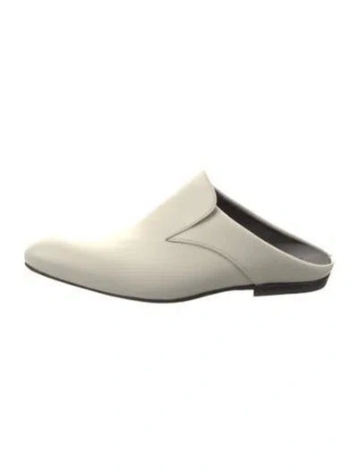 Pre-owned Dries Van Noten Leather Mules In White