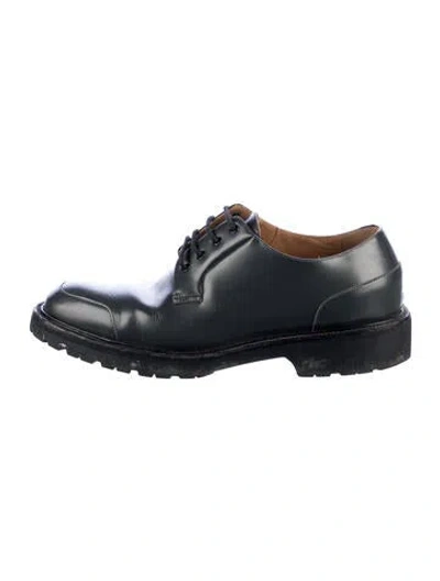 Pre-owned Dries Van Noten Leather Oxfords In Black