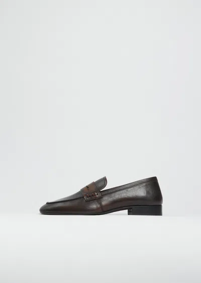 Dries Van Noten Leather Penny Loafer In Brown