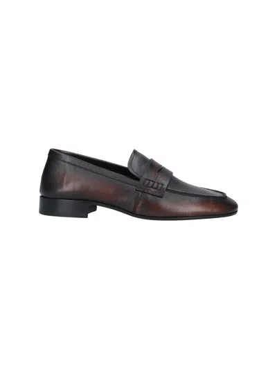 Dries Van Noten Leather Penny Loafer In Multi