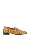 Dries Van Noten Snakeskin-effect Leather Loafers In Yellow