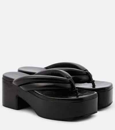 DRIES VAN NOTEN LEATHER PLATFORM SANDALS
