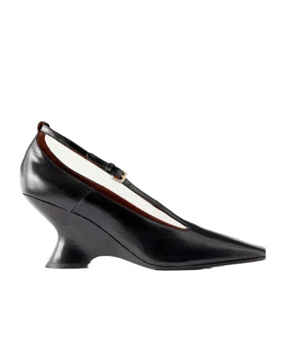 Dries Van Noten Leather Pumps In Black