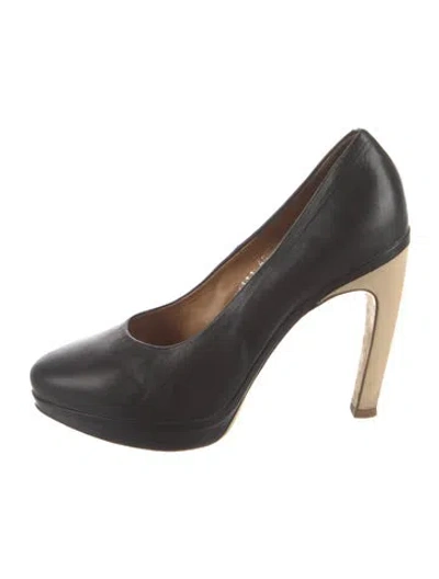 Pre-owned Dries Van Noten Leather Pumps In Black