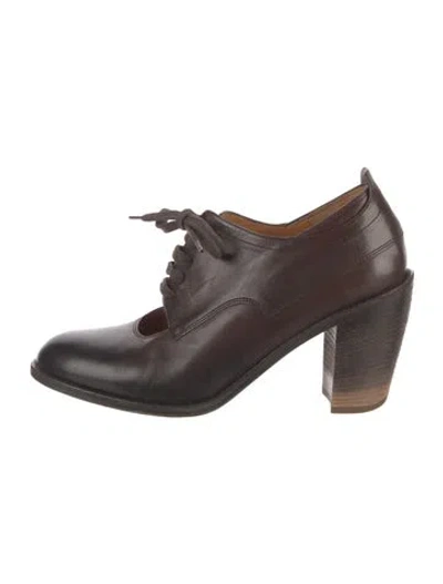 Pre-owned Dries Van Noten Leather Pumps In Brown