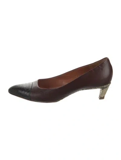 Pre-owned Dries Van Noten Leather Pumps In Brown