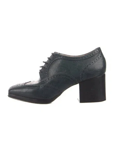 Pre-owned Dries Van Noten Leather Pumps In Green