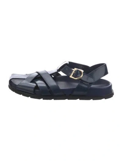 Pre-owned Dries Van Noten Leather Sandals In Blue