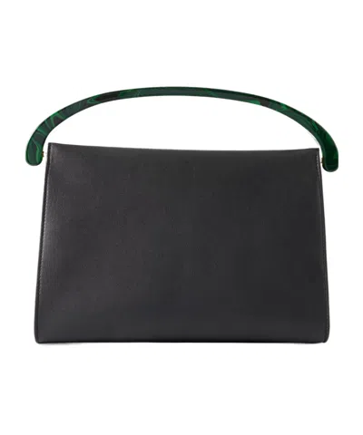 Dries Van Noten Leather Shoulder Bag In Black