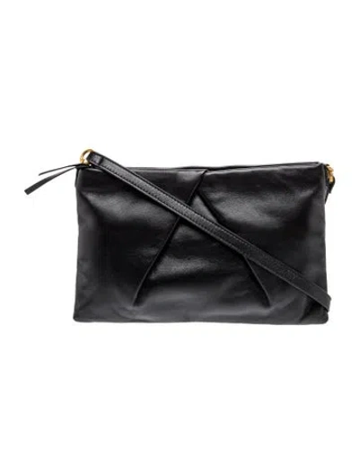 Pre-owned Dries Van Noten Leather Shoulder Bag In Black