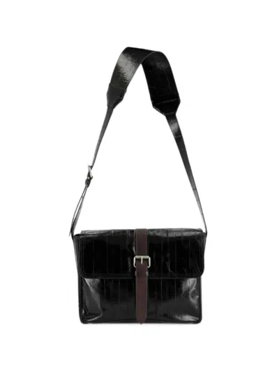 Dries Van Noten Leather Shoulder Bag In Black