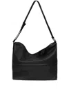 Dries Van Noten Logo Litchi Striped Shoulder Bag In Black