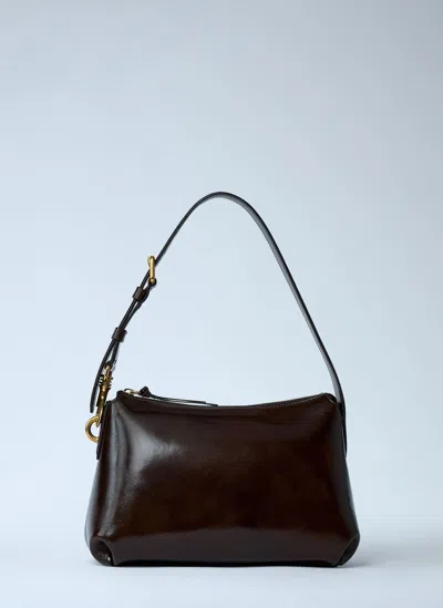 Dries Van Noten Leather Shoulder Bag In Brown
