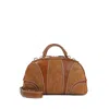Dries Van Noten Leather-trimmed Suede Duffel Bag In Brown