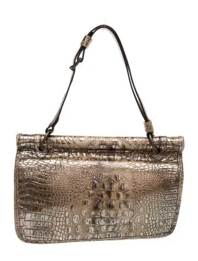 Pre-owned Dries Van Noten Leather Shoulder Bag In Neutrals