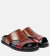 Dries Van Noten Leather Slides In Beige