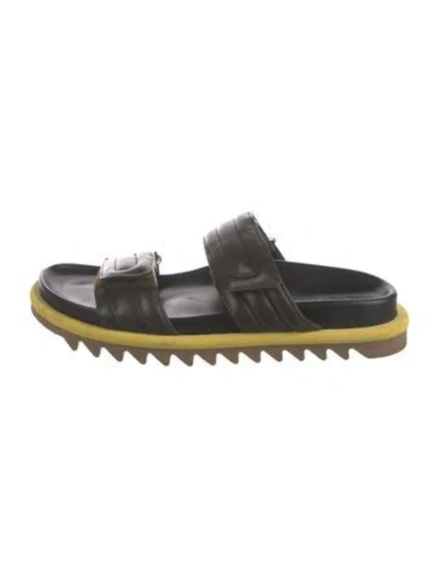 Pre-owned Dries Van Noten Leather Slides In Multi